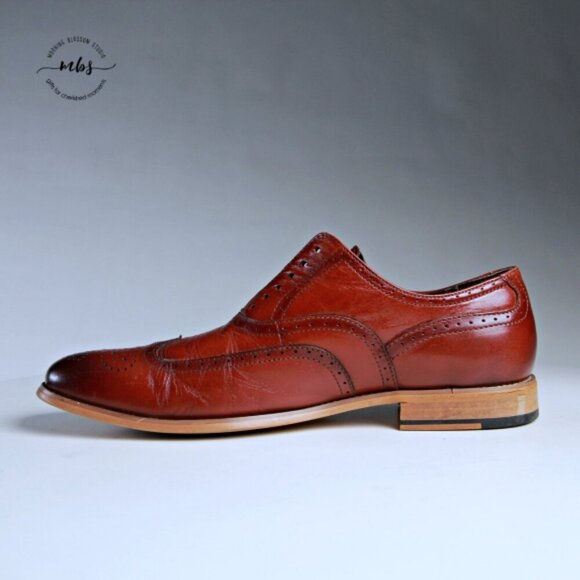 Stacy Adams Dunbar Wingtip Oxfords Brown Men 11 - Picture 7 of 15